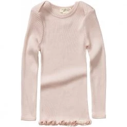 Minimalisma Silk/Cotton Belfast LS Envelope Top - Sweet Rose (0-2)