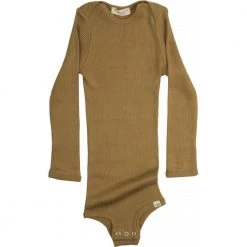 Minimalisma Silk/Cotton Bono LS Baby Body - Golden Leaf Sale