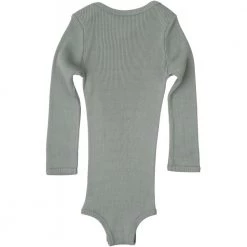 Minimalisma Bodies & Jumpsuits Silk/Cotton Bono LS Baby Body - Pale Jade (2-3y Last One)
