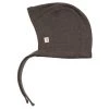 Minimalisma Organic Wool/Silk Tiny Bonnet - Dark Chocolate