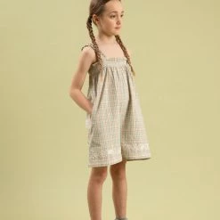 Apolina Adina Romper - Pastel Rainbow Check New