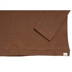 Minimalisma Womens Merino Turtleneck Top - Caramel