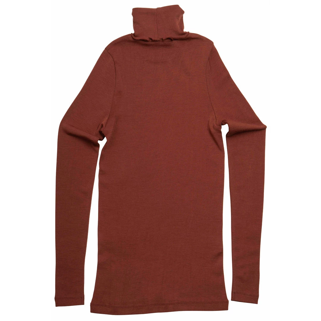 Minimalisma Womens Merino Turtleneck Top - Rhubarb 5 Minimalisma Womens Merino Turtleneck Top - Rhubarb