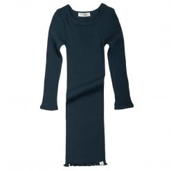 Minimalisma Merino Wool Alda Night Dress - Navy Teal Dresses & Skirts