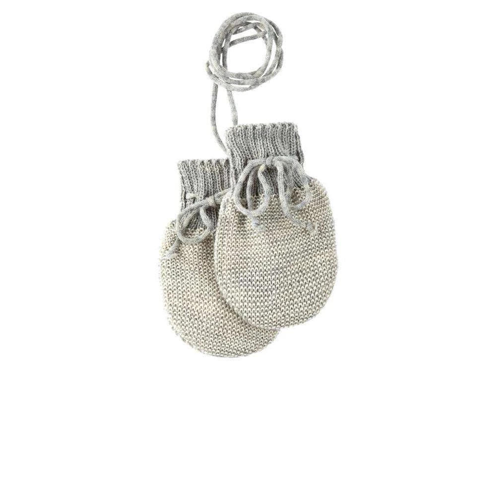 Hats / Scarves / Mittens Disana Knitted Merino Mittens - Grey/Natural 3 Hats / Scarves / Mittens Disana Knitted Merino Mittens - Grey/Natural