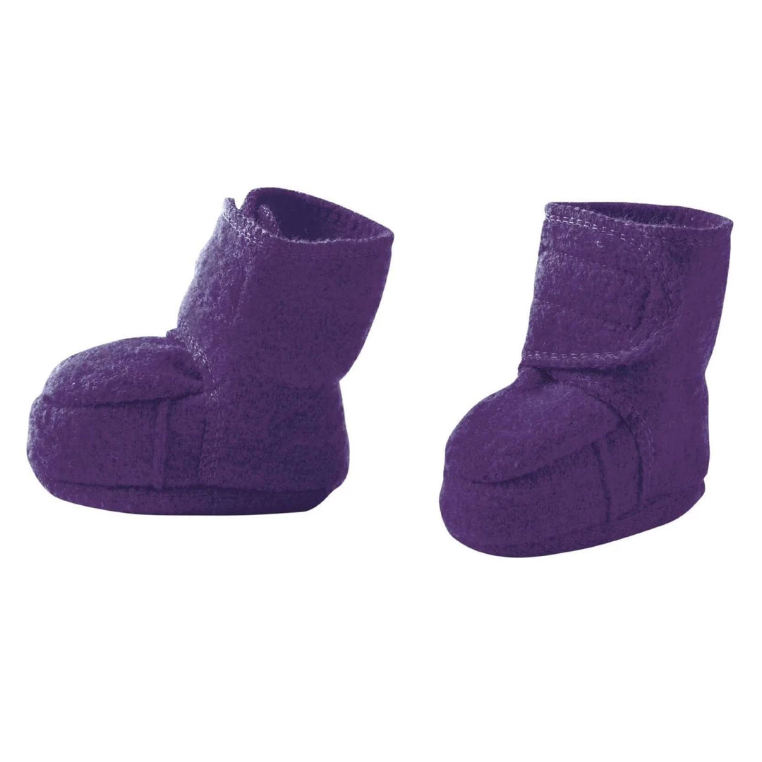 Sale Disana Boiled Wool Booties - Plum 3 Sale Disana Boiled Wool Booties - Plum