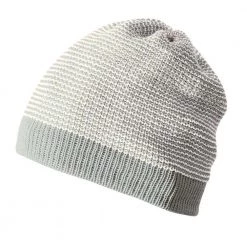 Disana Knitted Organic Merino Beanie - Grey/Natural Sale