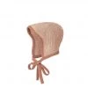 Bonnets Disana Knitted Merino Bonnet - Rose/Natural 2 Bonnets Disana Knitted Merino Bonnet - Rose/Natural