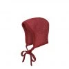 Disana Knitted Merino Bonnet - Bordeaux/Rose Bonnets 2 Disana Knitted Merino Bonnet - Bordeaux/Rose Bonnets
