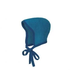 Bonnets Disana Knitted Merino Bonnet - Navy/Blue