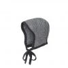 Sale Disana Knitted Merino Bonnet - Anthracite/Grey