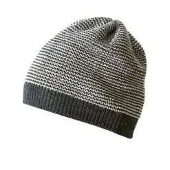 Disana Knitted Organic Merino Beanie - Anthracite/Grey Sale