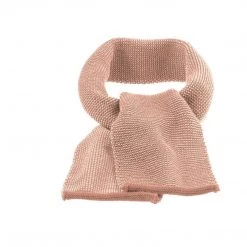 Disana Organic Merino Melange Knitted Scarf - Rose/Natural