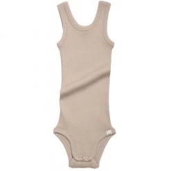 Minimalisma Bodies & Jumpsuits Merino Aarhus Tank Baby Body - Sand