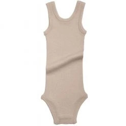 Minimalisma Bodies & Jumpsuits Merino Aarhus Tank Baby Body - Sand