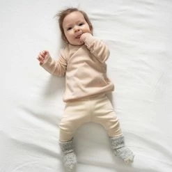 Minimalisma Merino Cross Over Cardigan - Sand