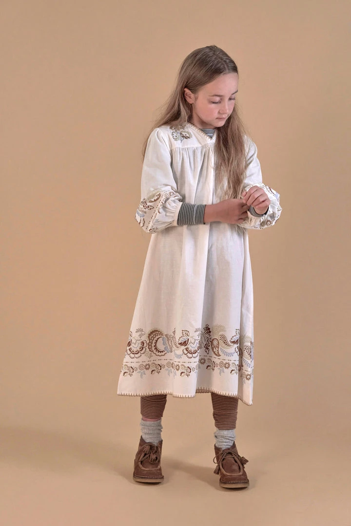 Apolina Willow Midi Dress - Folk Floral Cream Sale 6 Apolina Willow Midi Dress - Folk Floral Cream Sale