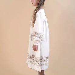 Apolina Willow Midi Dress - Folk Floral Cream Sale 8 Apolina Willow Midi Dress - Folk Floral Cream Sale