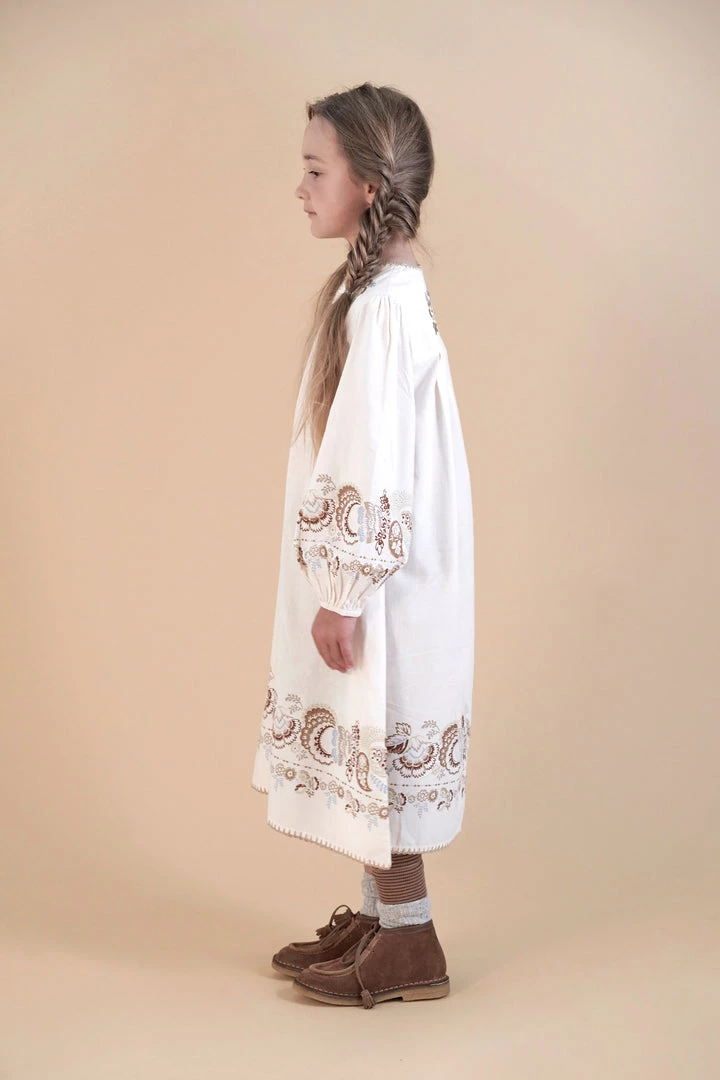 Apolina Willow Midi Dress - Folk Floral Cream Sale 5 Apolina Willow Midi Dress - Folk Floral Cream Sale