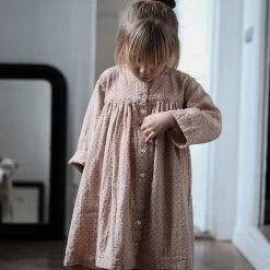 Poudre Organic Sale Organic Cotton Button Dress - Maple Sugar Flowers