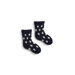 Lisa B. Lisa B Baby Classic Dot Wool & Cashmere Socks - Navy