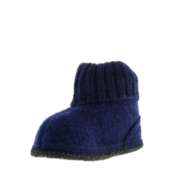 Bergstein Cozy Adults Wool Slipper - Dark Blue