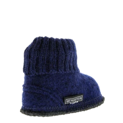 Bergstein Cozy Adults Wool Slipper - Dark Blue