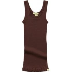 Minimalisma Tops Silk/Cotton Billund Rib Tank Top - Mahogany