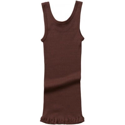 Minimalisma Tops Silk/Cotton Billund Rib Tank Top - Mahogany 5 Minimalisma Tops Silk/Cotton Billund Rib Tank Top - Mahogany