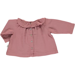 Poudre Organic Sale Organic Cotton Frill Blouse - Light Mahogany