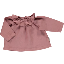 Poudre Organic Sale Organic Cotton Frill Blouse - Light Mahogany