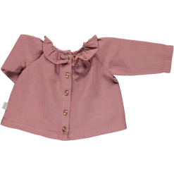 Poudre Organic Sale Organic Cotton Frill Blouse - Light Mahogany