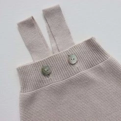 Selana Organic Cotton Baby Dungarees - Dune