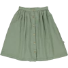 Poudre Organic Organic Cotton Long Button Skirt - Oil Green Dresses & Skirts