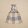 Apolina Lena Pinafore Dress - Blanket Check Cream Sale