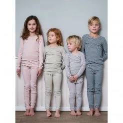 Serendipity Organics Organic Cotton Child Leggings - Atlantic/Off White Stripe Leggings & Pants