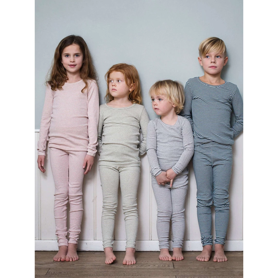 Serendipity Organics Organic Cotton Child Leggings - Atlantic/Off White Stripe Leggings & Pants 4 Serendipity Organics Organic Cotton Child Leggings - Atlantic/Off White Stripe Leggings & Pants