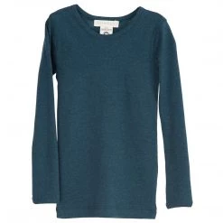 Serendipity Organics Tops Organic Cotton Child Long Tee - Atlantic Rib