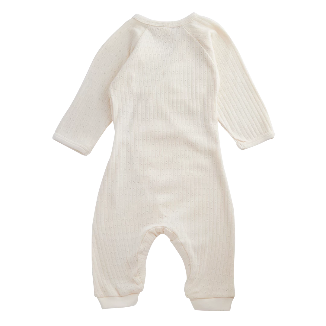 Nature Baby Bodies & Jumpsuits Pointelle Kimono Stretch & Grow - Natural 4 Nature Baby Bodies & Jumpsuits Pointelle Kimono Stretch & Grow - Natural