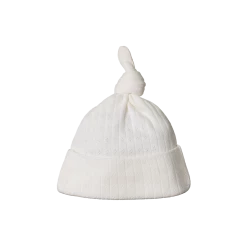 Nature Baby Organic Cotton Knotted Beanie - Pointelle Hats / Scarves / Mittens
