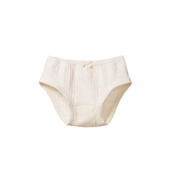Nature Baby Pointelle Knickers - Natural Singlets & Underwear