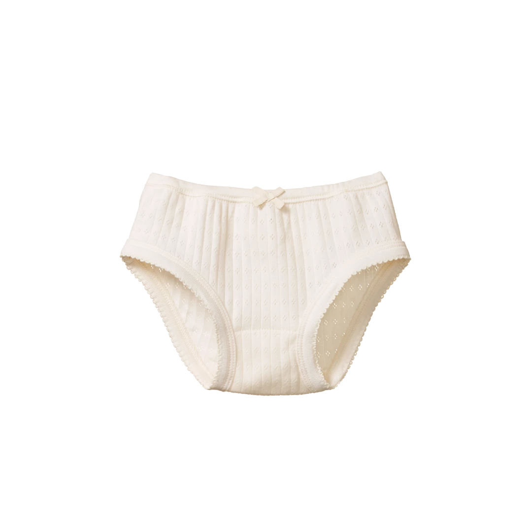 Nature Baby Pointelle Knickers - Natural Singlets & Underwear 3 Nature Baby Pointelle Knickers - Natural Singlets & Underwear