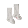 Nature Baby Organic Cotton Rib Socks - Light Grey Marl