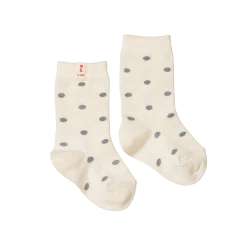 Nature Baby Organic Cotton Socks - Grey Polka Dot