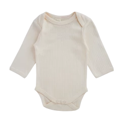 Nature Baby Bodies & Jumpsuits Organic Cotton Long Sleeve Body Suit - Pointelle