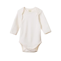 Nature Baby Organic Cotton Long Sleeve Body Suit - Natural
