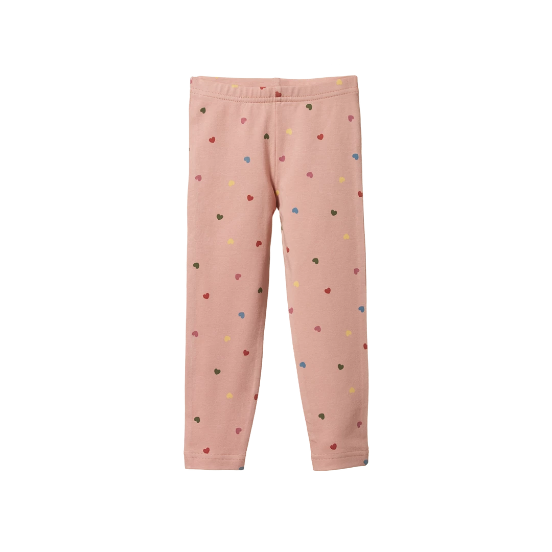 Nature Baby Sale Organic Cotton Leggings - Heart Tulip Print 3 Nature Baby Sale Organic Cotton Leggings - Heart Tulip Print