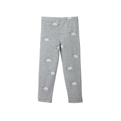 Nature Baby Sale Organic Cotton Leggings - Sunrise Grey Marl Print