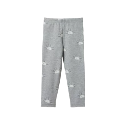 Nature Baby Sale Organic Cotton Leggings - Sunrise Grey Marl Print