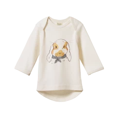 Nature Baby Simple Tee - Barnaby Bunny Natural Print Sale